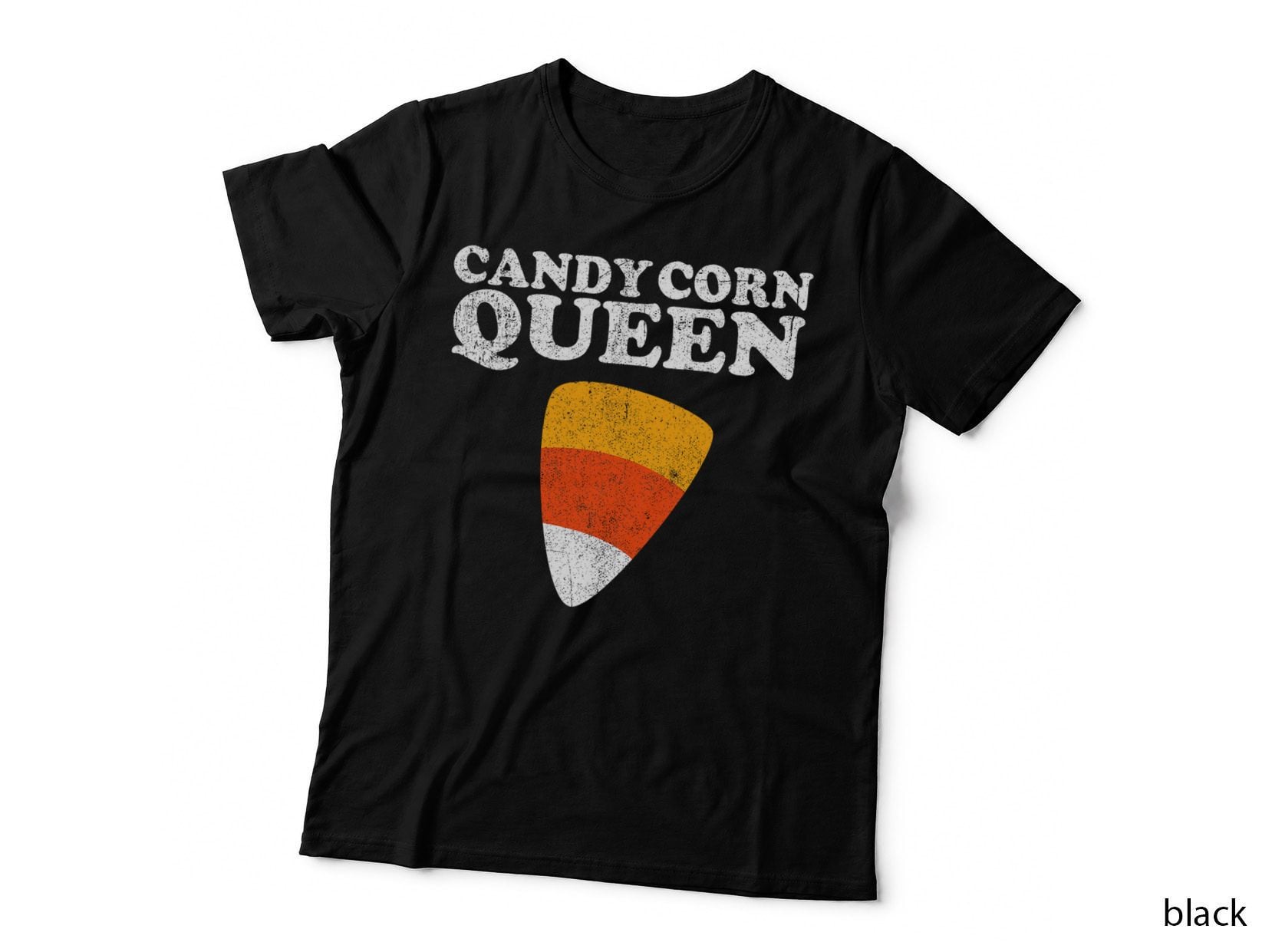 Candy Corn Queen Funny Halloween Retro 80's 70's Costume T-Shirt