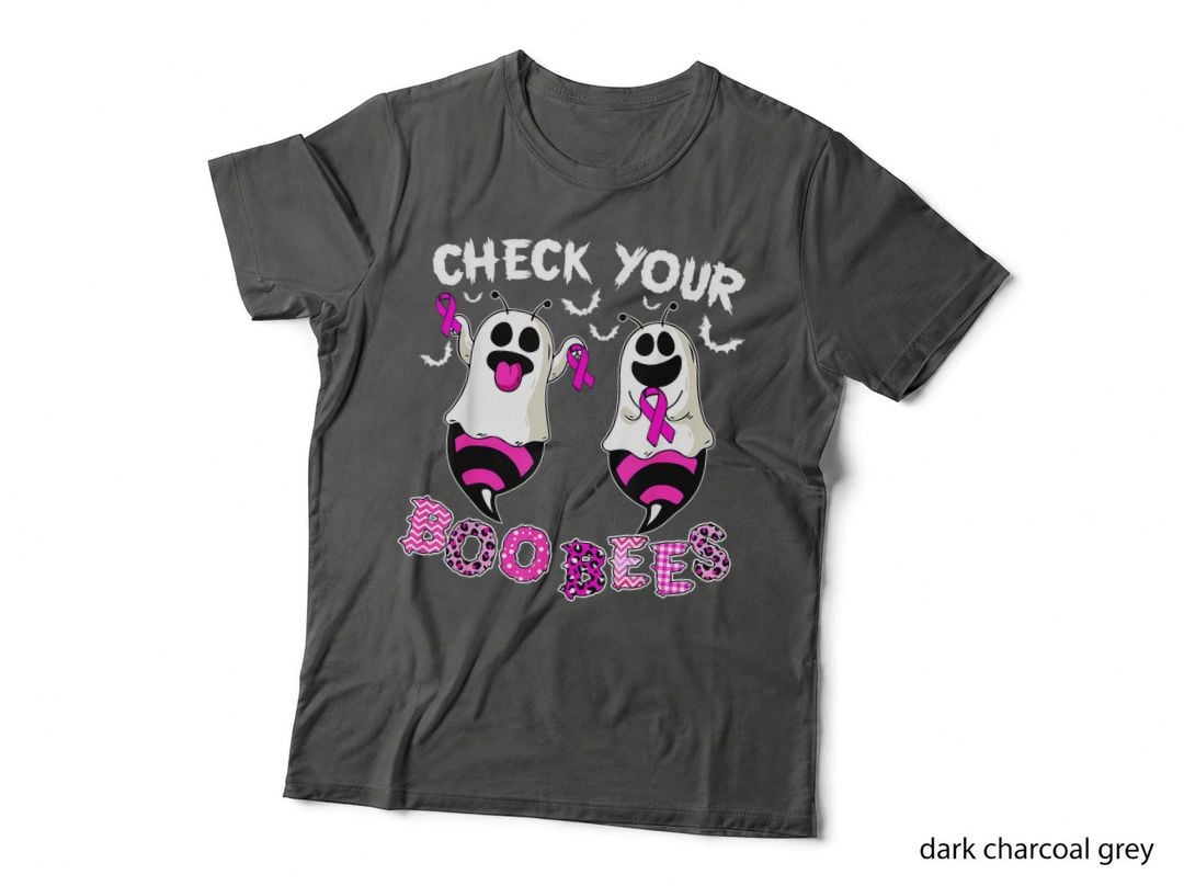 Check Your Boo Bees Horror Breast Cancer Halloween Month T-Shirt