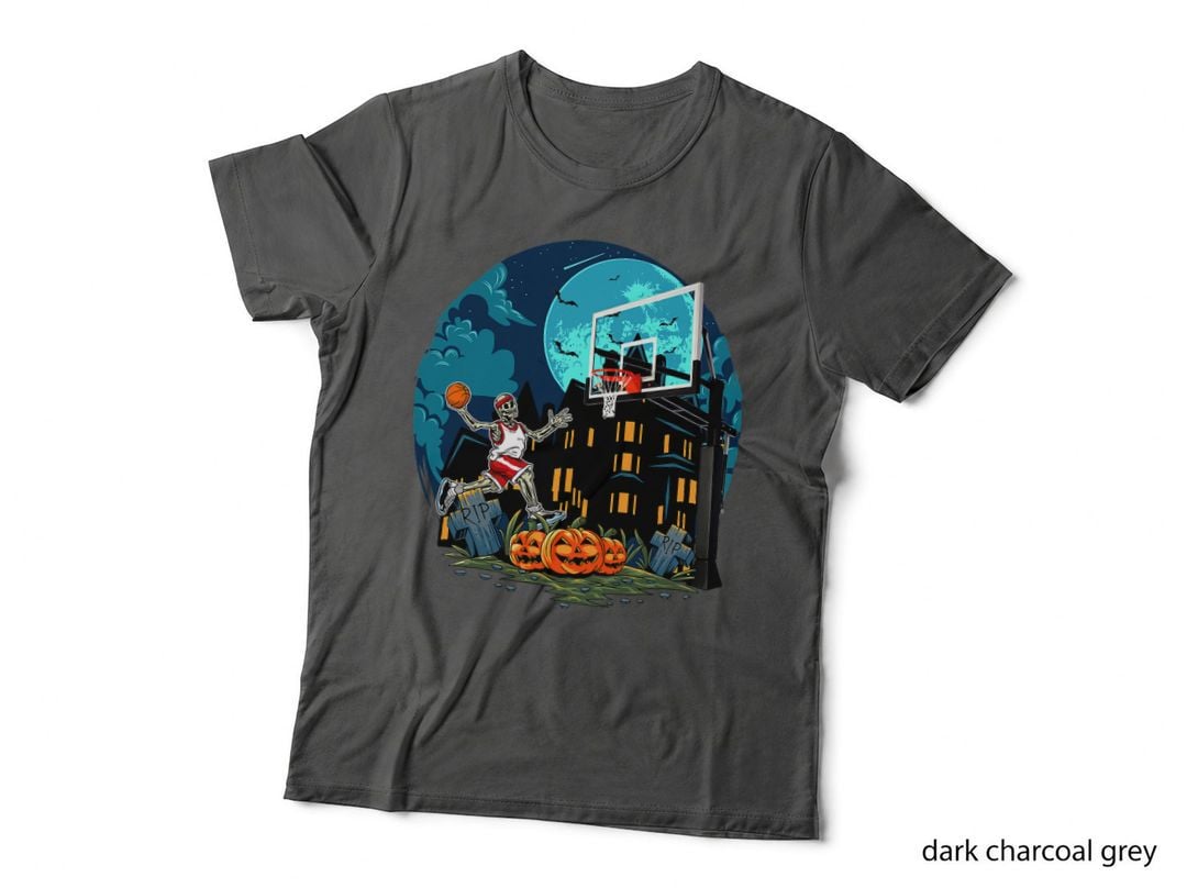 Cool Basketball Skeleton Halloween Bones Trick or Treat T-Shirt