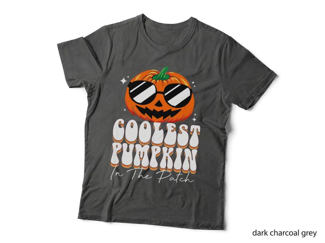 Coolest Pumpkin in the Patch Boys Retro Groovy Halloween T-Shirt