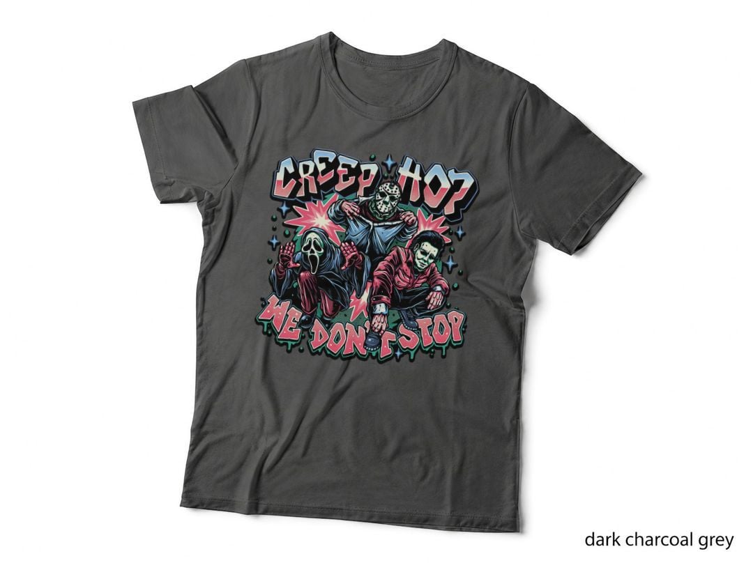 Creep Hop, We Don't Stop, Urban Hip Hop Horror Characters T-Shirt