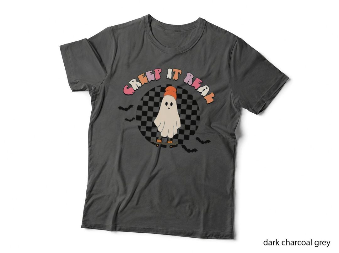 Creep It Real Ghost Halloween Sweating Sucks Skeleton Boys T-Shirt