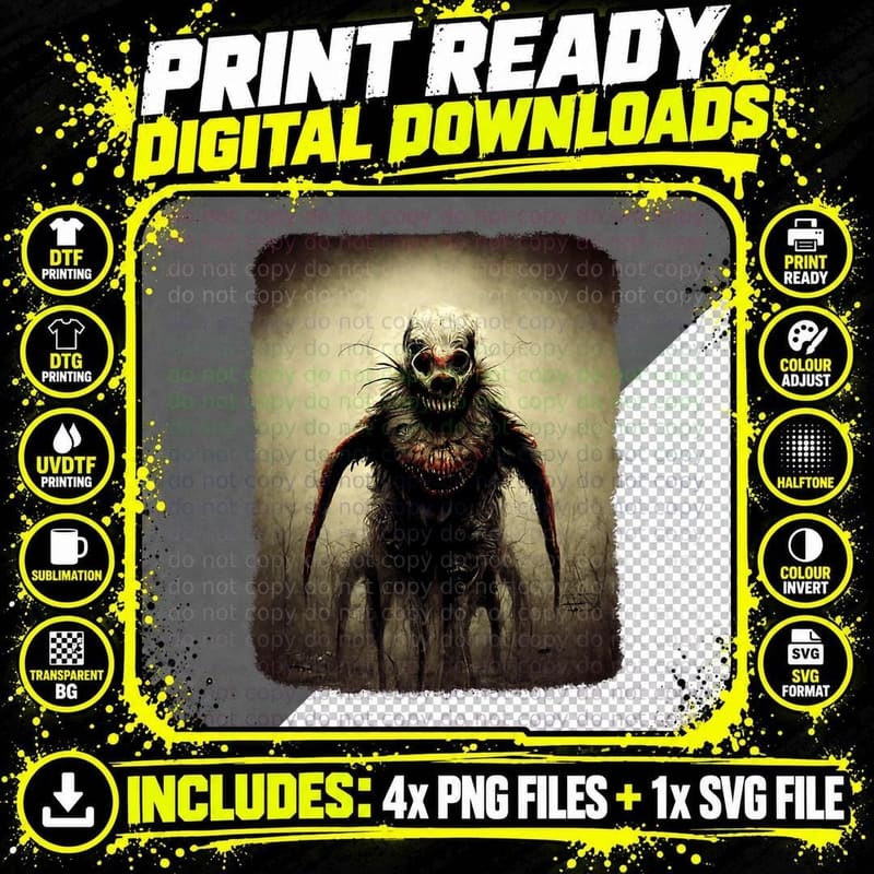 Creepy Clown Shirt Evil Scary Clown Insane Horror Png SVG Digital Bundle