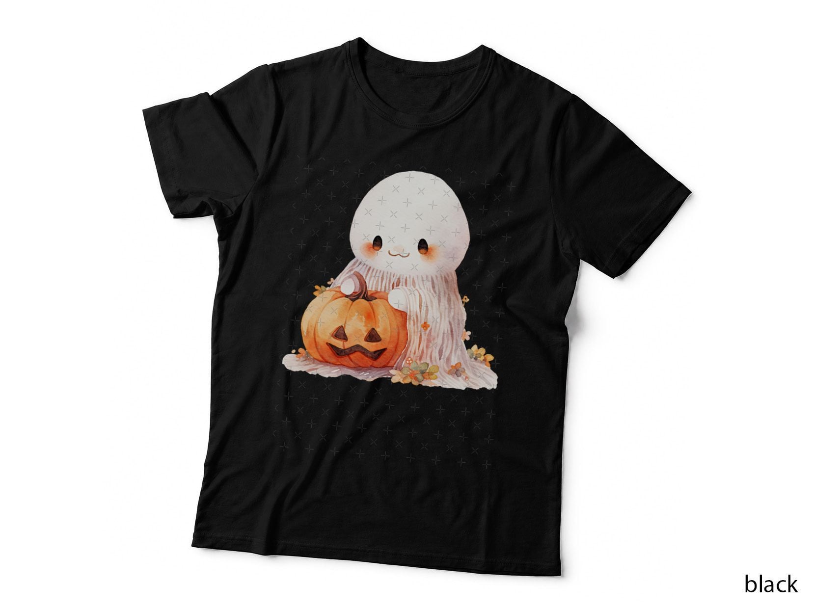 Cute Ghost Halloween Watercolor Kawaii - 20 T-Shirt