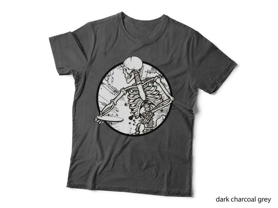 Disc Golf Skeleton High Quality Funny Black T-Shirt