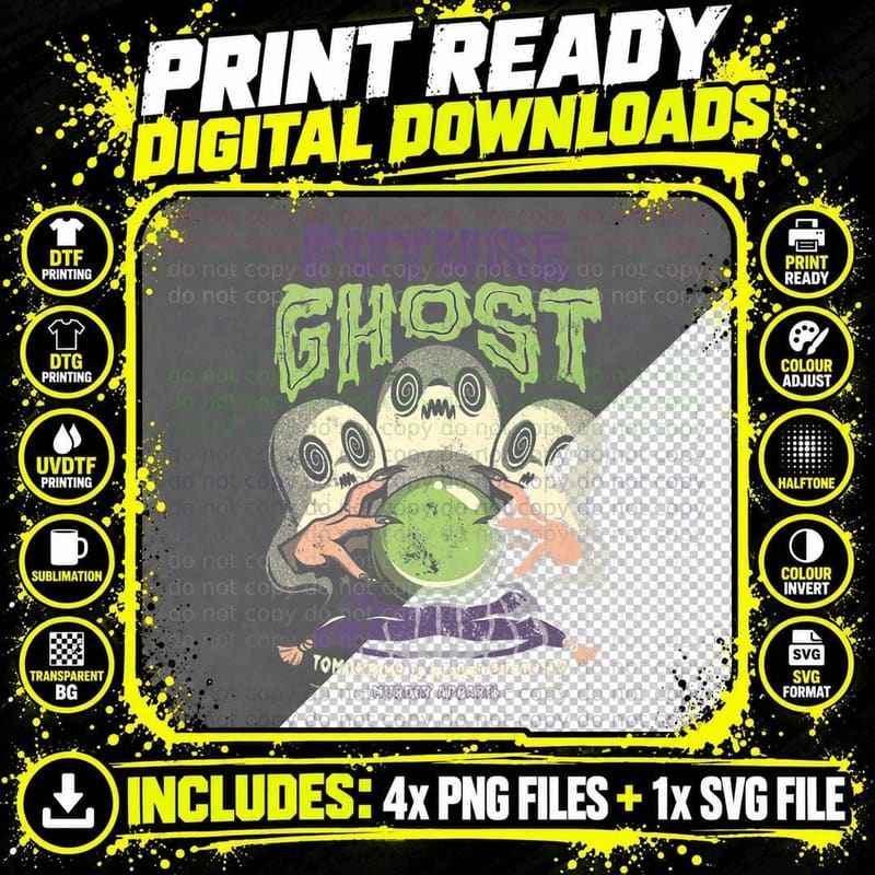 F0. NEW Batcheshalloweenhalloween-008Future Ghost Png SVG Digital Bundle