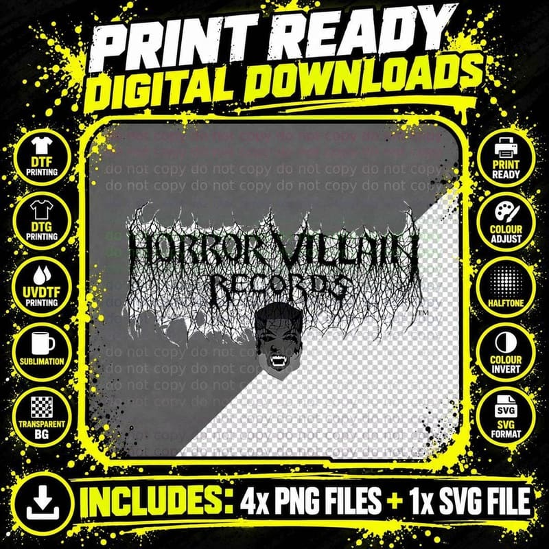 F0. NEW Batcheshalloweenhalloween-008Horror Villain Png SVG Digital Bundle