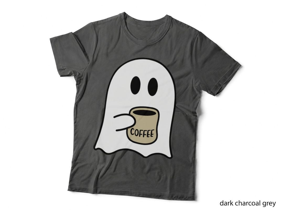 Funny Cute Boo Ghost Coffee Halloween Costume Spooky Season T-Shirt