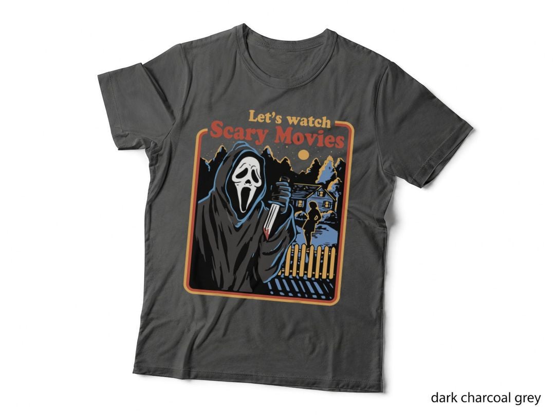 Funny Halloween Let's Watch Scary Horror Movies Ghost Series T-Shirt