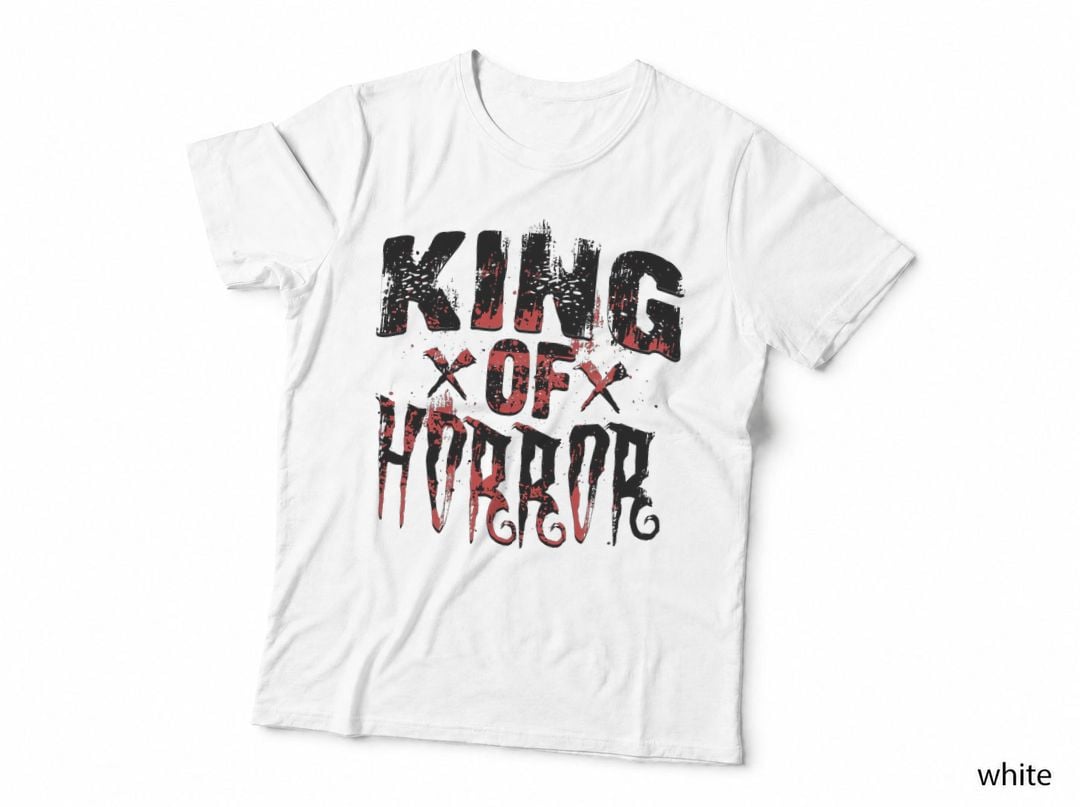 Funny Horror Movie Gift Scary King of Horror Men Fathers Day T-Shirt