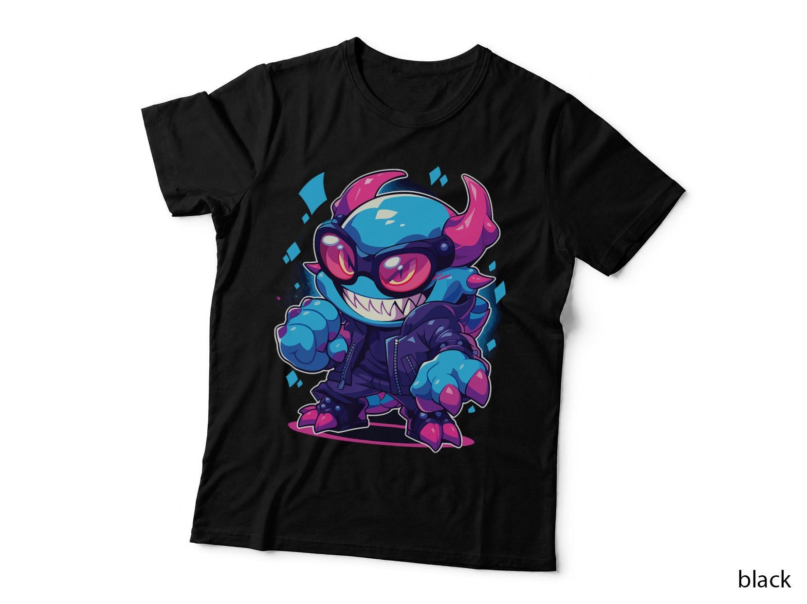 Funny Monster Cute Cartoon Comic Halloween Retro Scary Anime T-Shirt