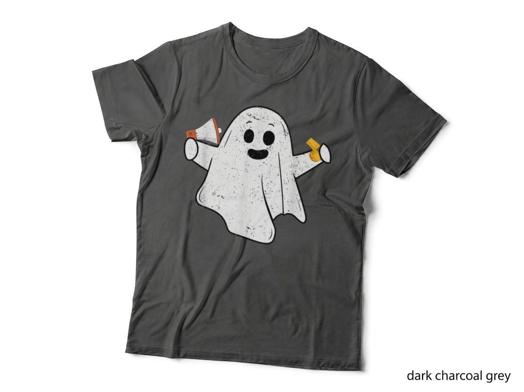 Funny PE Teacher Ghost Spooky Vibes Vintage Halloween T-Shirt