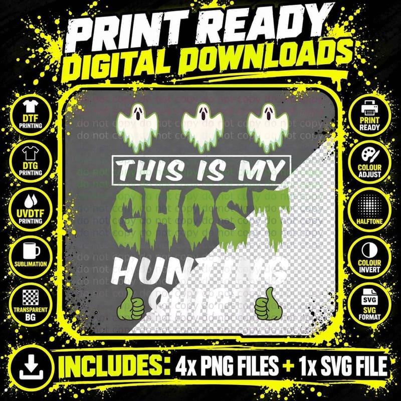 Funny Paranormal Ghost Hunting Shirt for Ghost Hunter Png SVG Digital Bundle