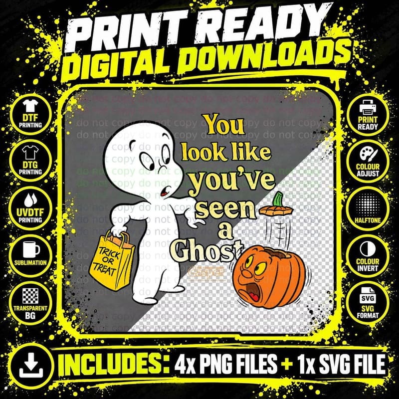 Ghost Halloween Like You've Seen a Ghost T-Shirt Png SVG Digital Bundle