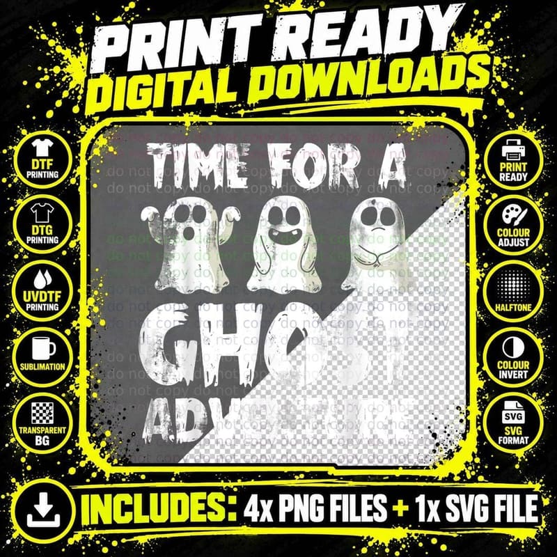 Ghost Hunting Ghost T-Shirt Png SVG Digital Bundle