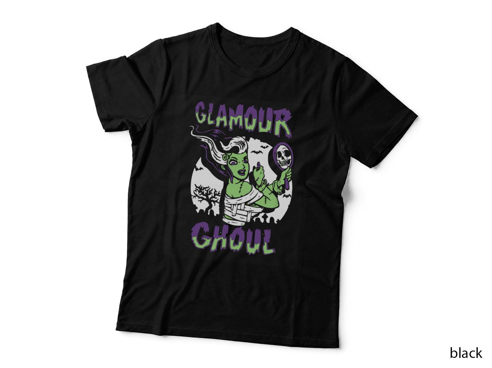 Glamour Ghoul Vintage Halloween Cute Monster Funny T-Shirt