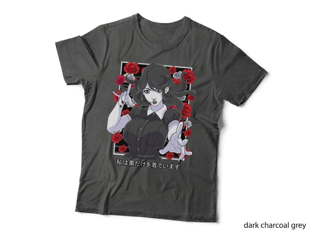 Goth Girl Gothic Witch Anime Aesthetic Horror T-Shirt