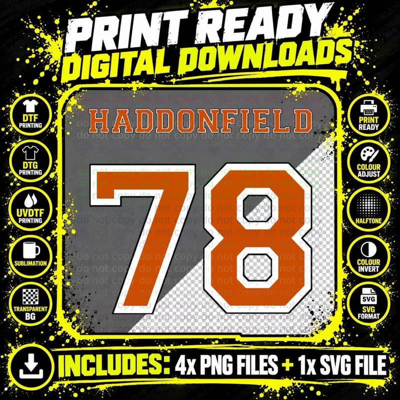 Haddonfield Jersey - Halloween '78 T-Shirt Png SVG Digital Bundle