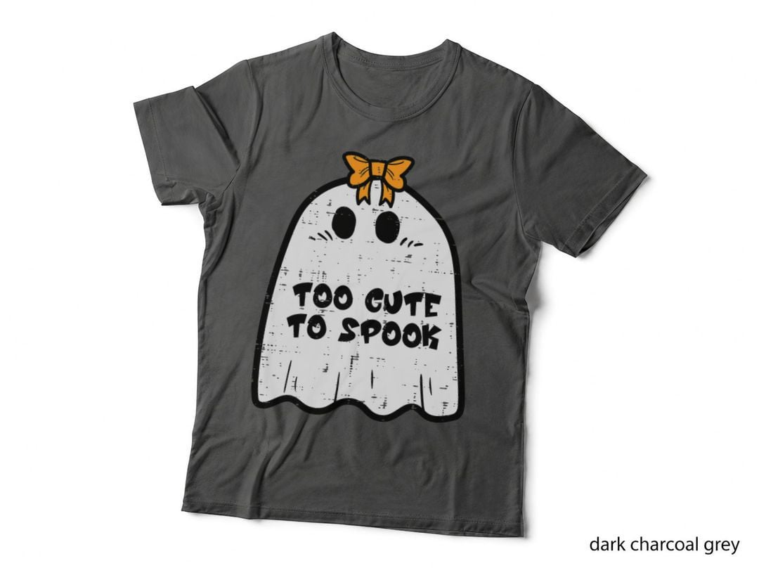 Halloween Ghost Too Cute to Spook Costume Girls Kids Toddler T-Shirt