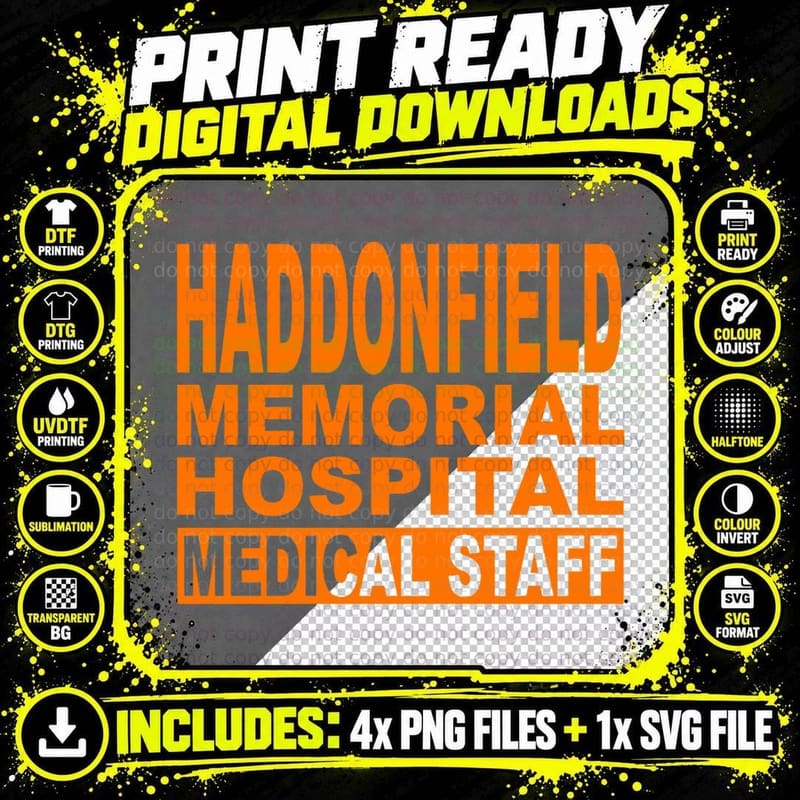 Halloween Haddonfield Memorial Hospital 1978 Spooky Png SVG Digital Bundle