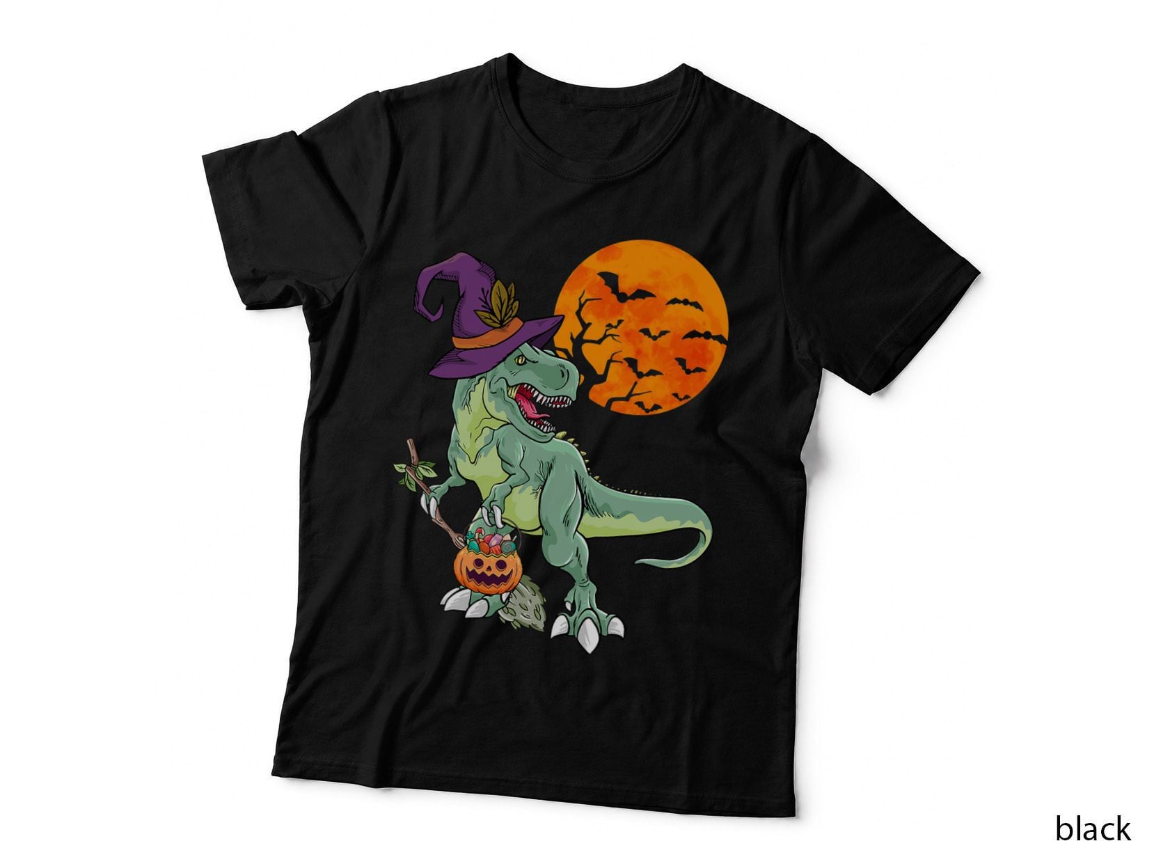 Halloween Witchy Dinosaur T Rex Horror Halloween T-Rex T-Shirt