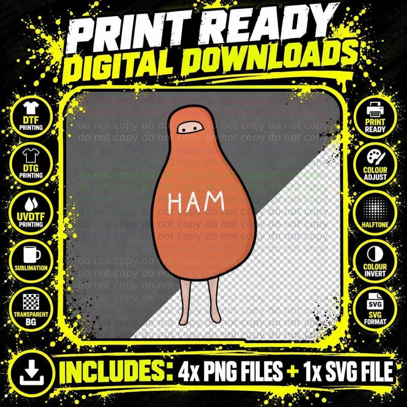 Ham to Kill a Mockingbird Original Literally Scout Ham Png SVG Digital Bundle