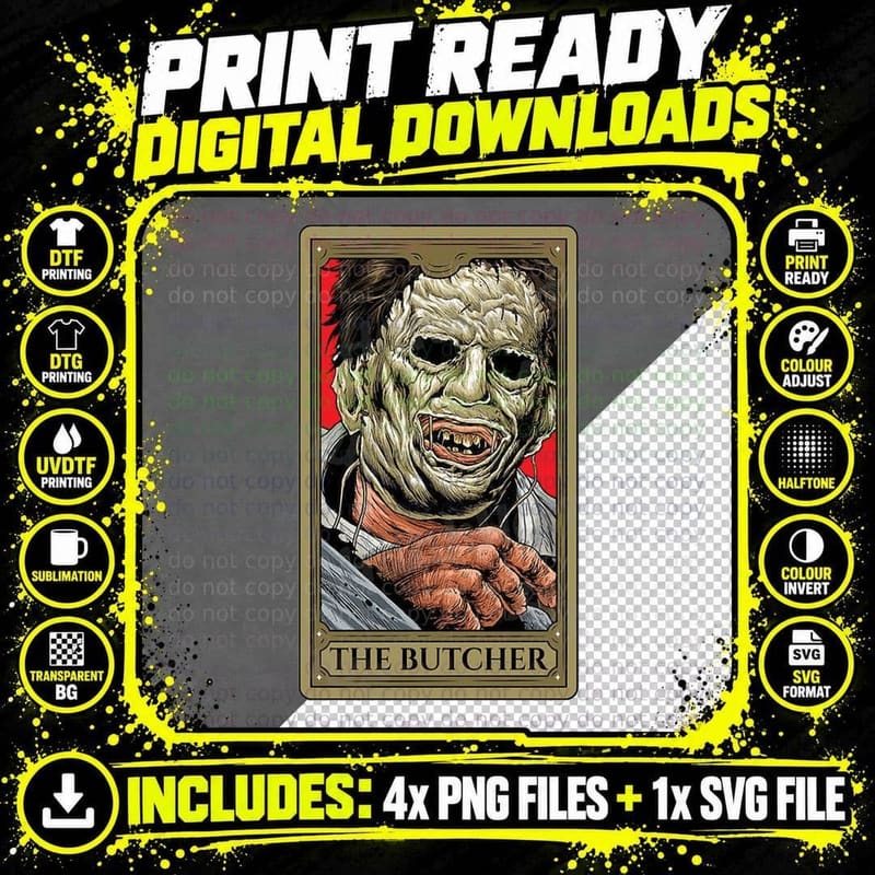 Horror Characters, Horror Friend, Halloween Movie Png SVG Digital Bundle