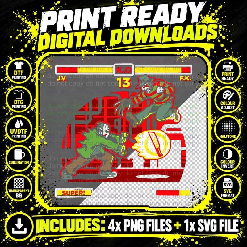 Horror Movie Video Game Lazy Halloween Costume Funny Png SVG Digital Bundle