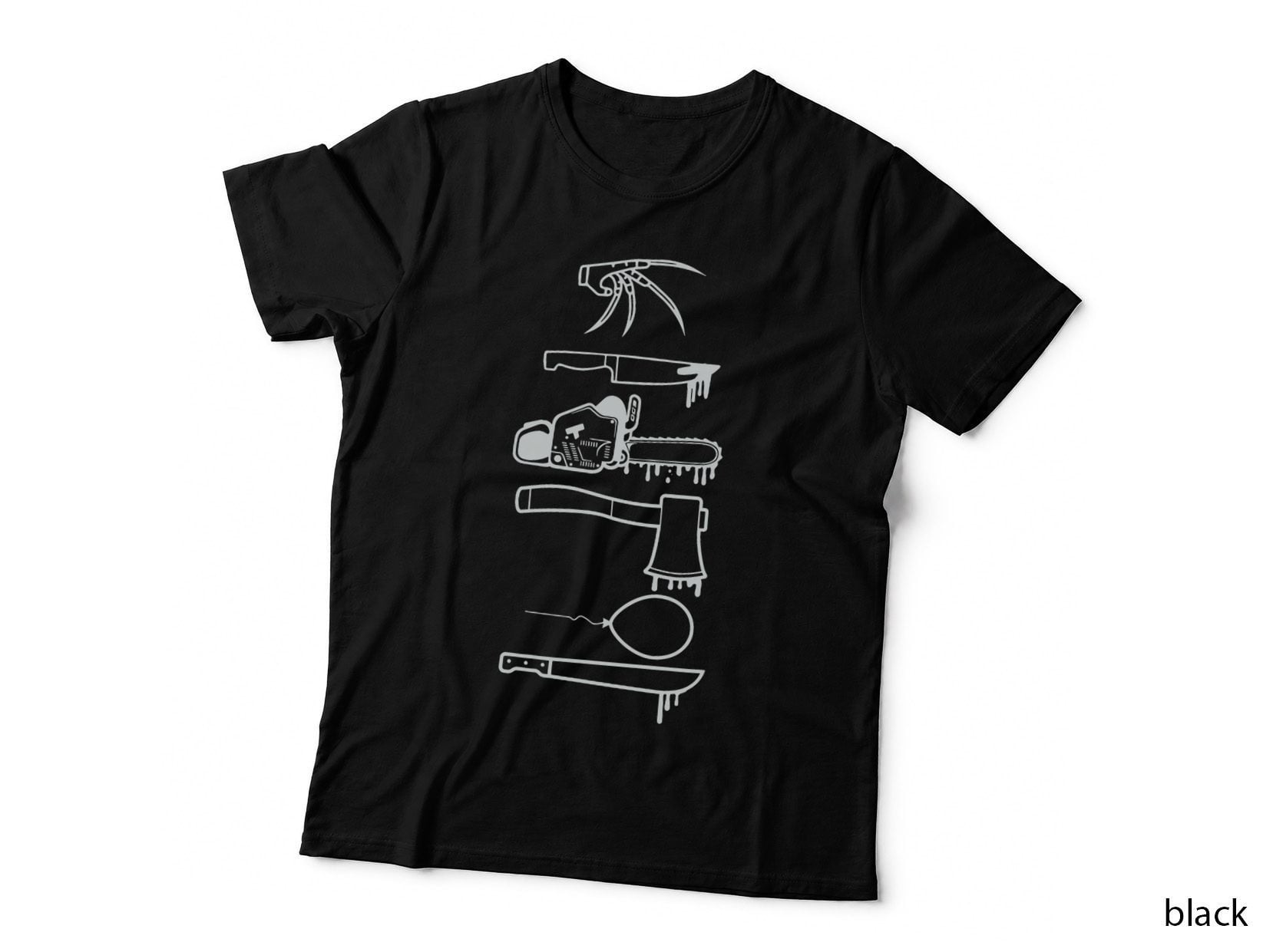 Horror Movie Weapons Halloween T-Shirt