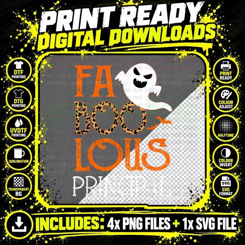 I Am a Faboolous Principal on Halloween Party Funny Png SVG Digital Bundle