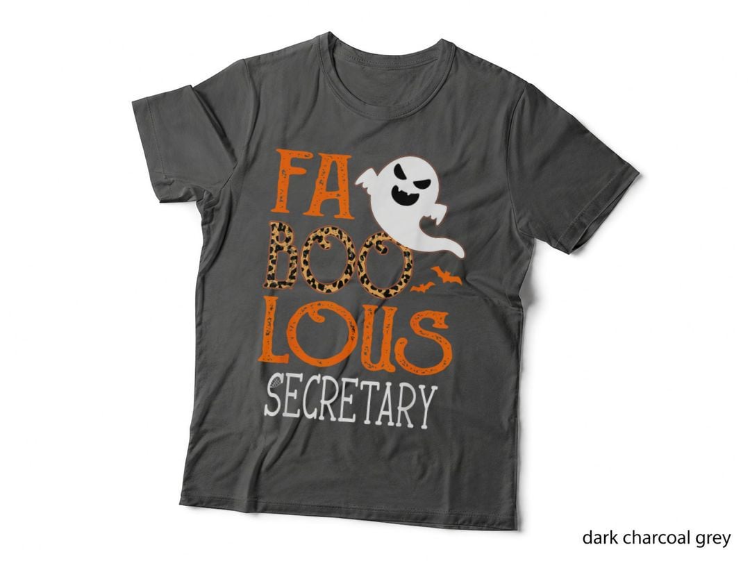 I Am a Faboolous Secretary on Halloween Party Funny Ghost T-Shirt