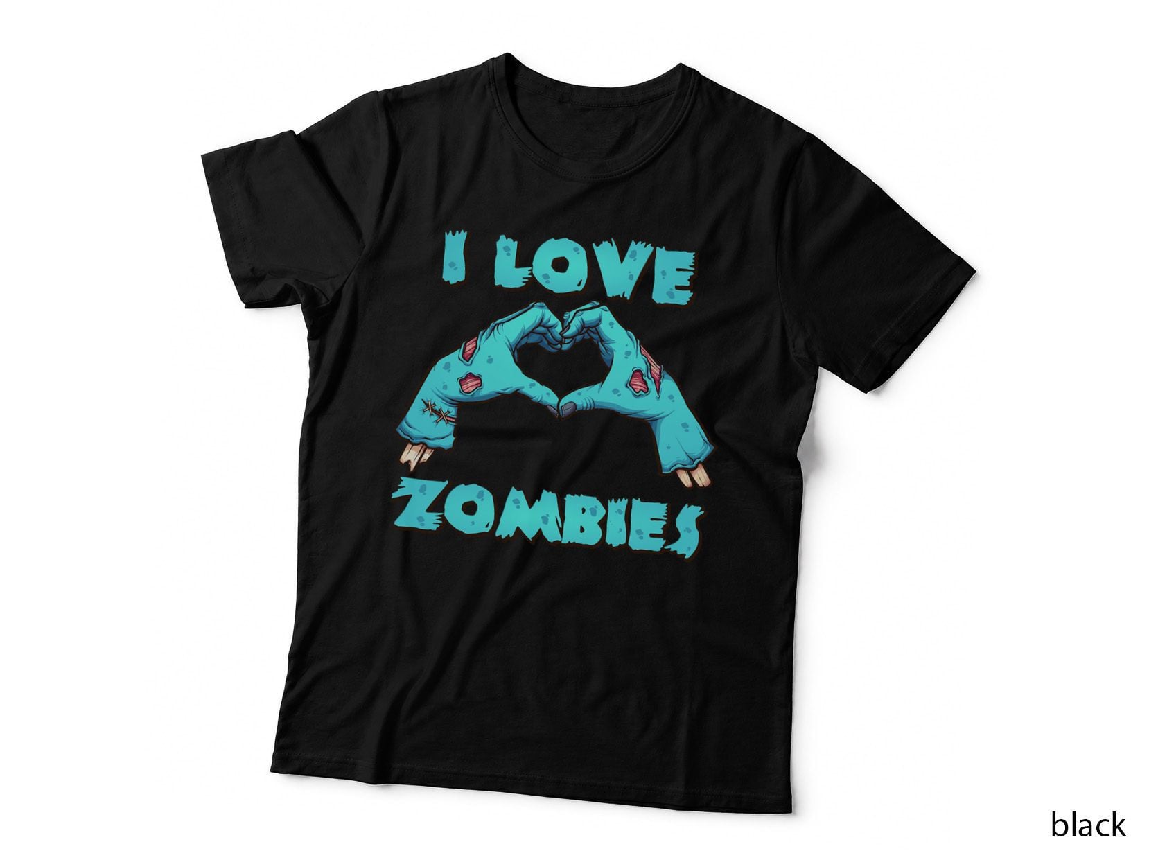 I Love Zombies Halloween Horror Funny Zombie Mens Gift T-Shirt