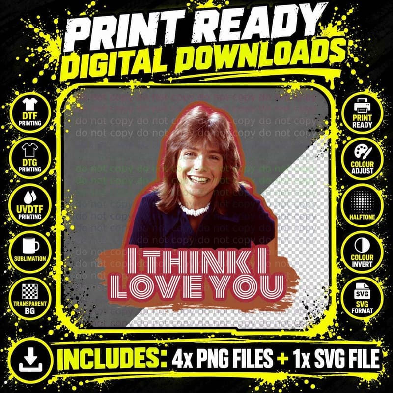 I Think I Love You T-Shirt Png SVG Digital Bundle