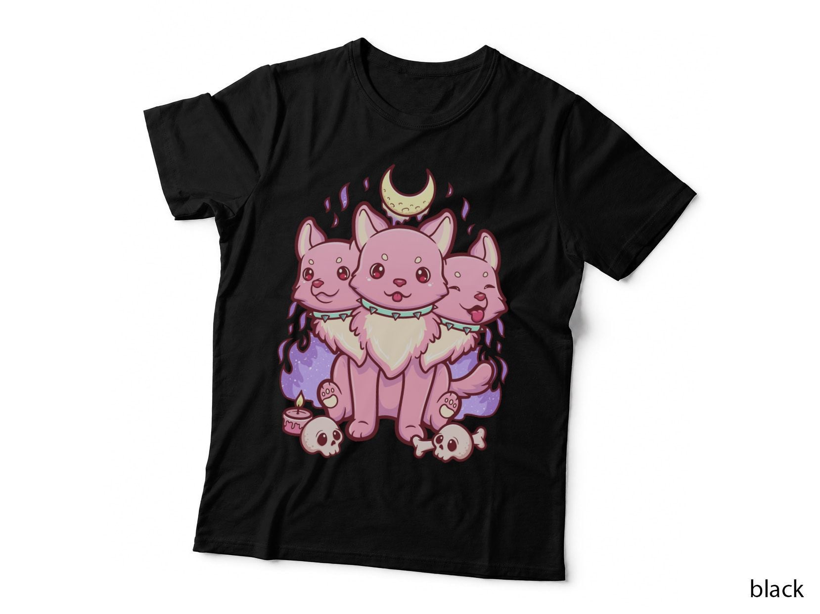 Kawaii Pastel Goth Cute Creepy Occult Cerberus T-Shirt