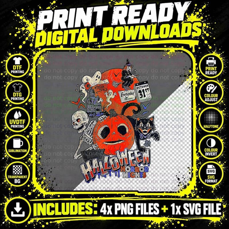 Lil Boo Halloween Horror Nights Every Is October 31st Png SVG Digital Bundle