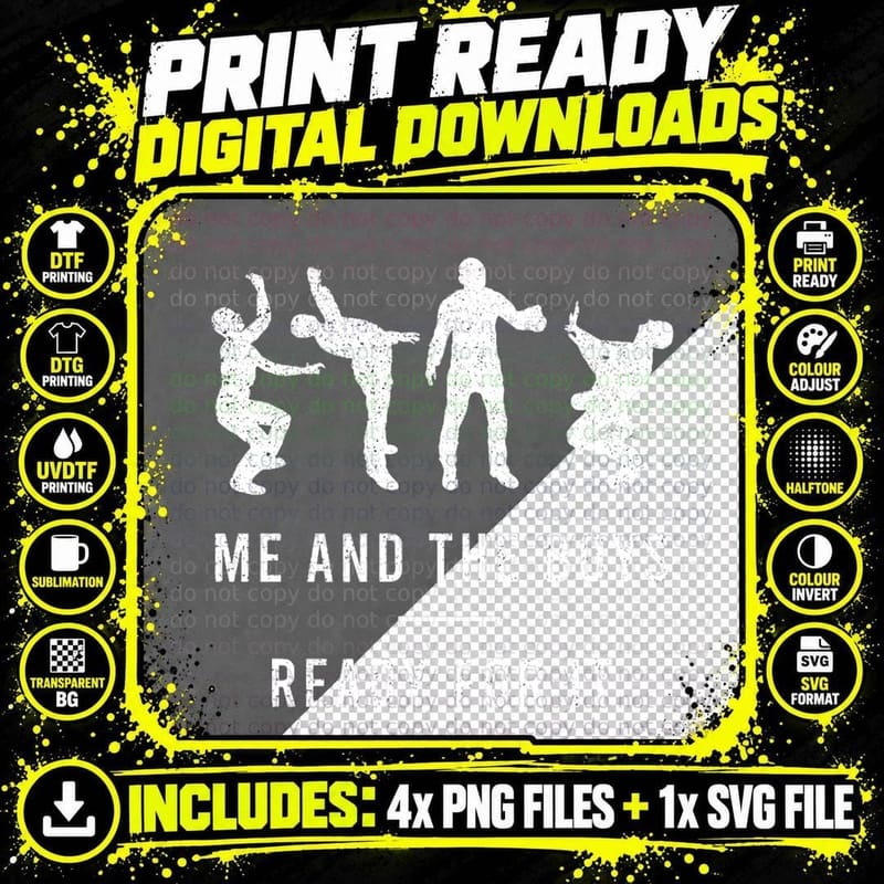Me and the Boys Ghost Hunting Funny Game T-Shirt Png SVG Digital Bundle