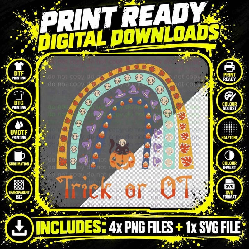 OT Trick or Treat - Halloween Occupational Therapist Png SVG Digital Bundle