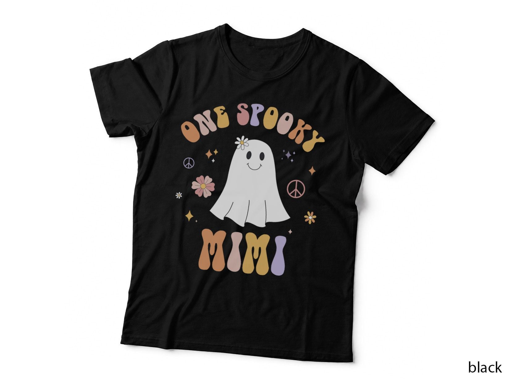 One Spooky Mimi First Birthday Retro Halloween Ghost Boo T-Shirt