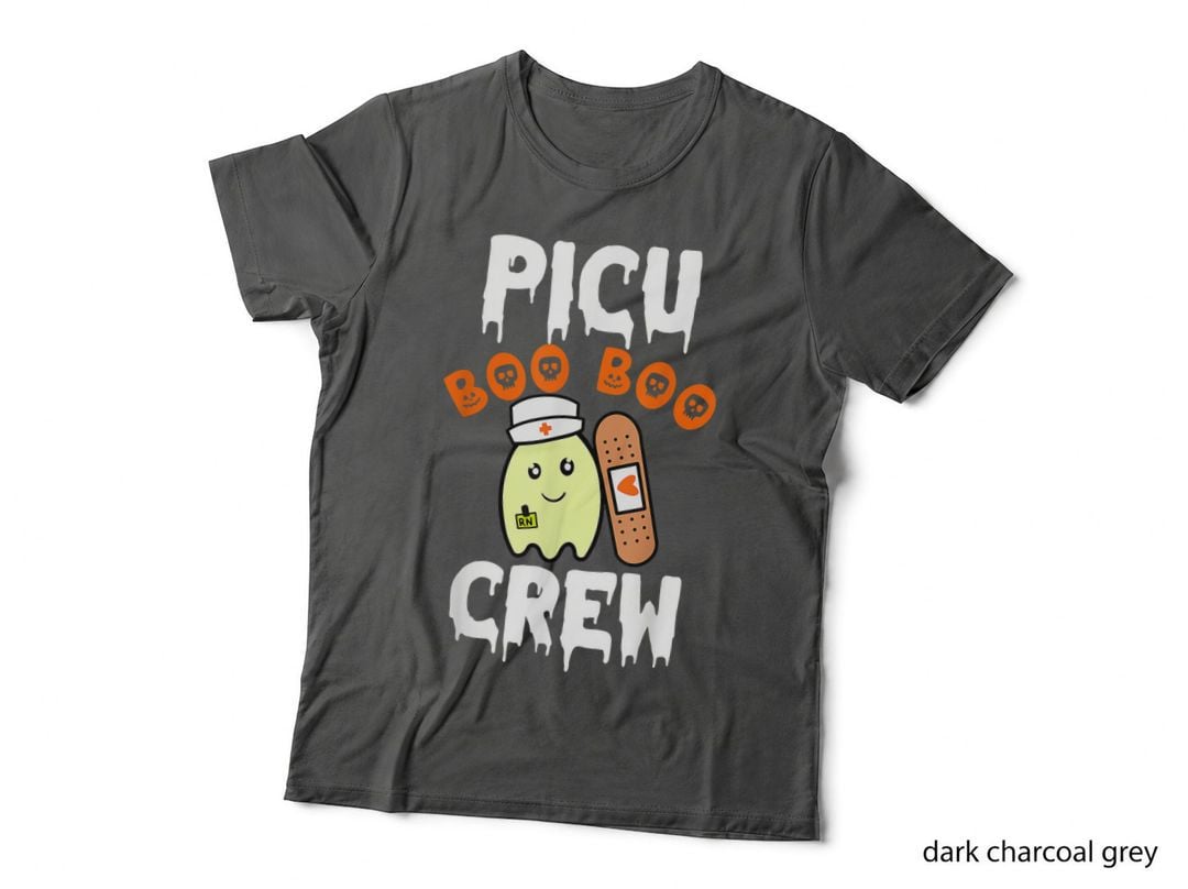 PICU Nurse Halloween Shirt ICU Matching Boo Boo Crew Ghost T-Shirt