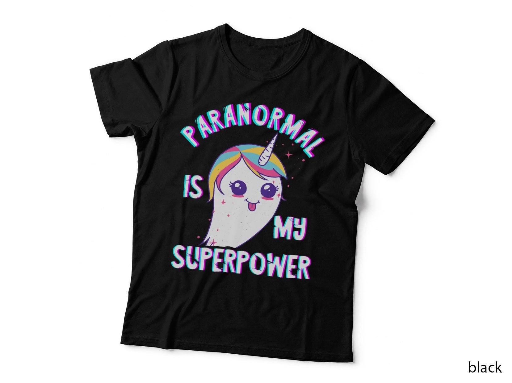 Paranormal Superpower Ghost Unicorn Ghost Hunting Hunter T-Shirt