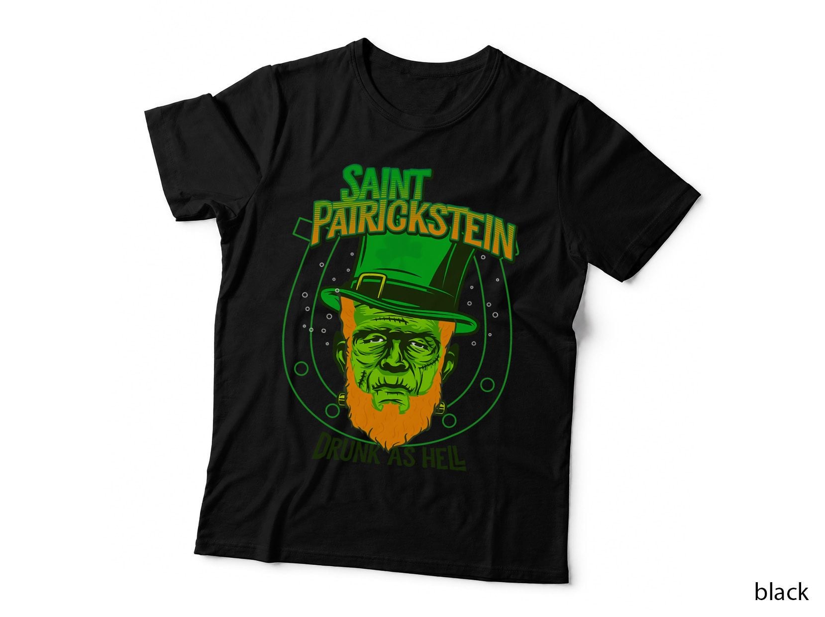 Patrick Day Green Face Stein Leprechaun Horror Film T-Shirt