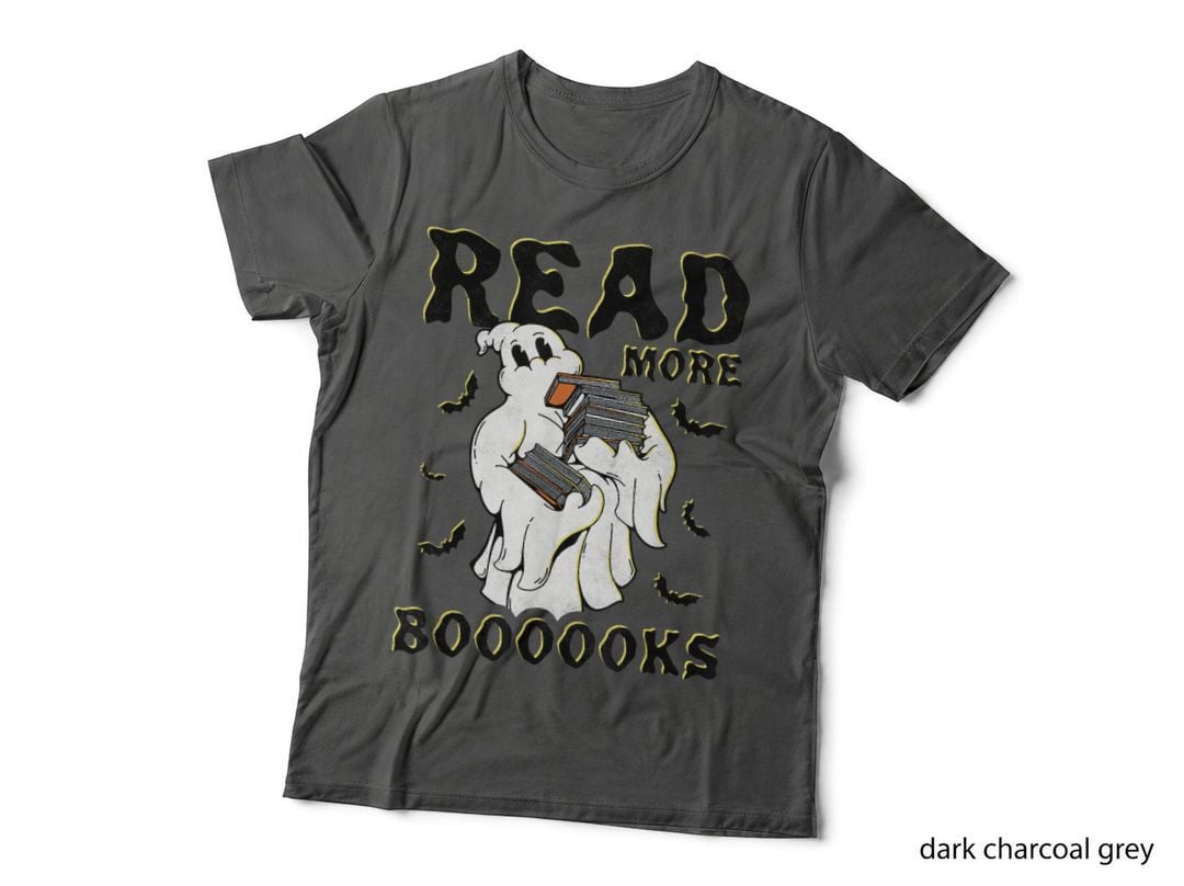 Read More Boooooks, Halloween Book Reading Ghost T-Shirt