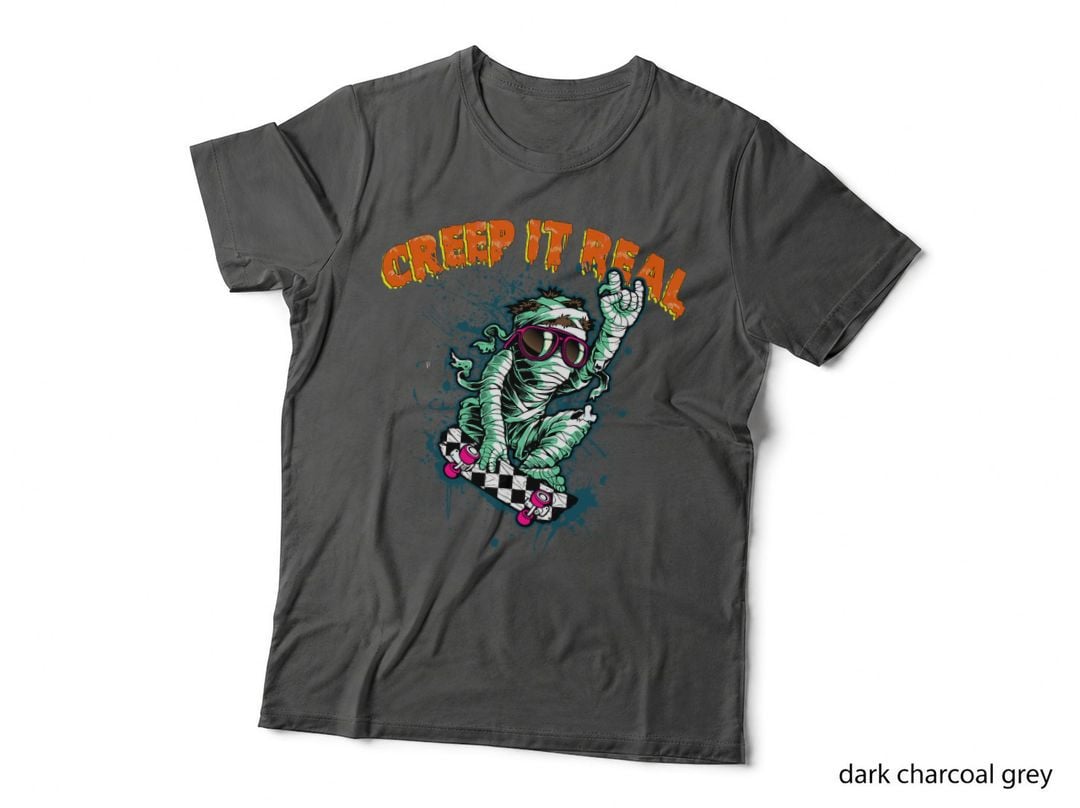 Retro Halloween Creep It Real Vintage Mummy Skate Halloween T-Shirt