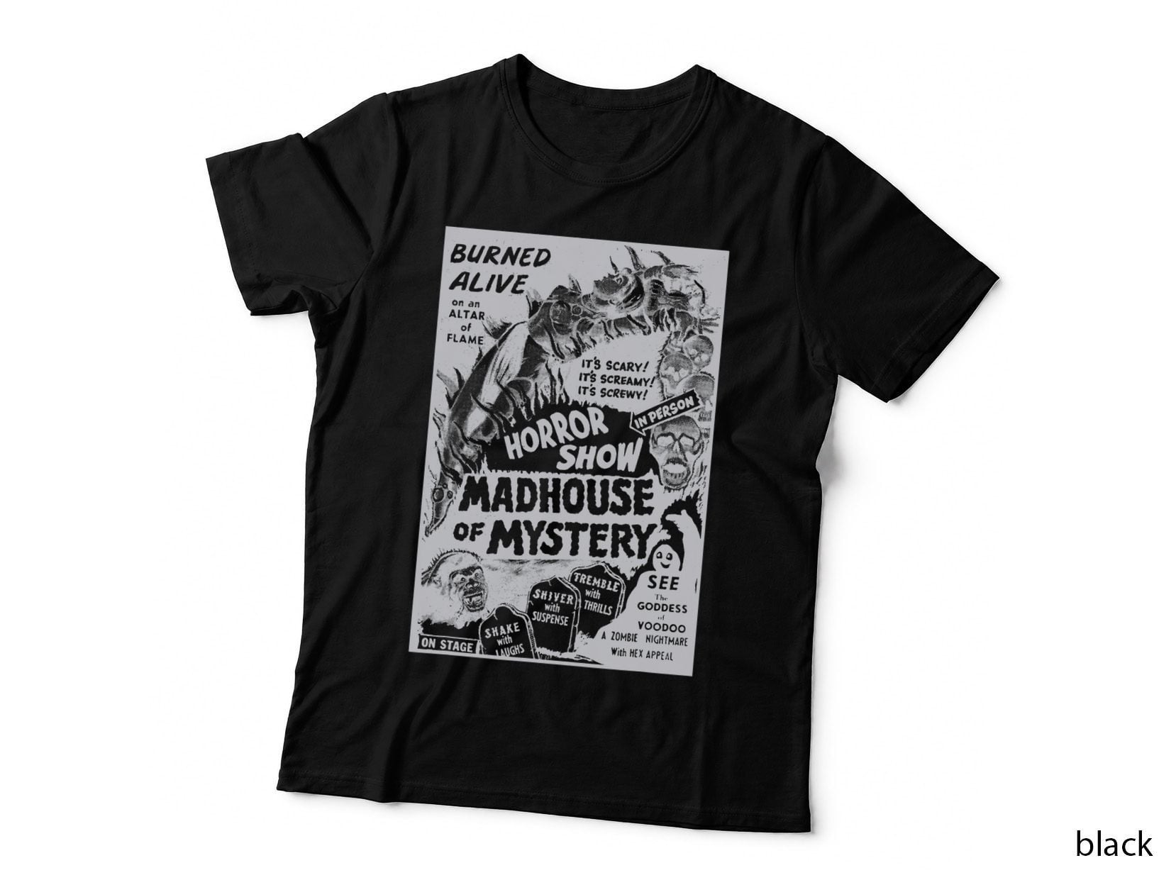 Retro Halloween Skeleton Horror Movie Midnight Horror Show T-Shirt