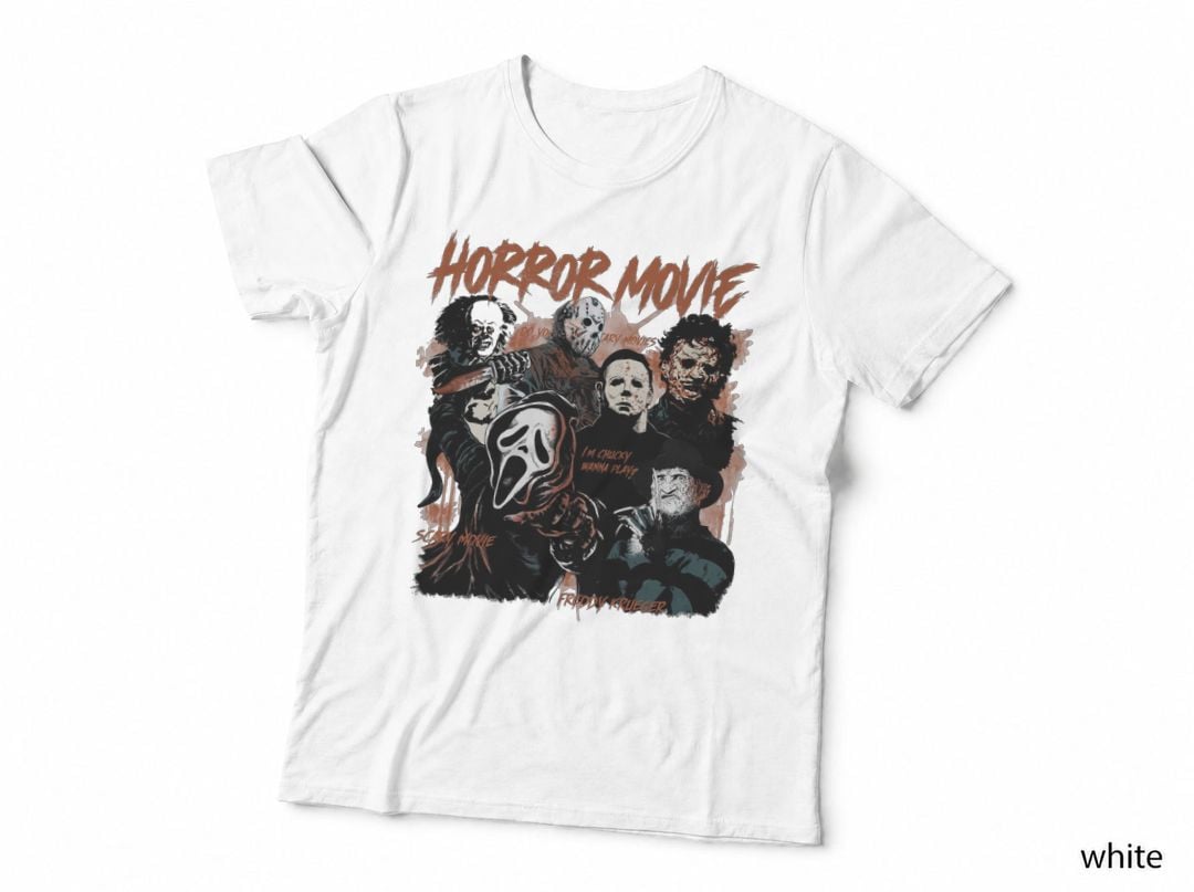 Retro Horror Characters, Horror Friends, Horror Halloween T-Shirt