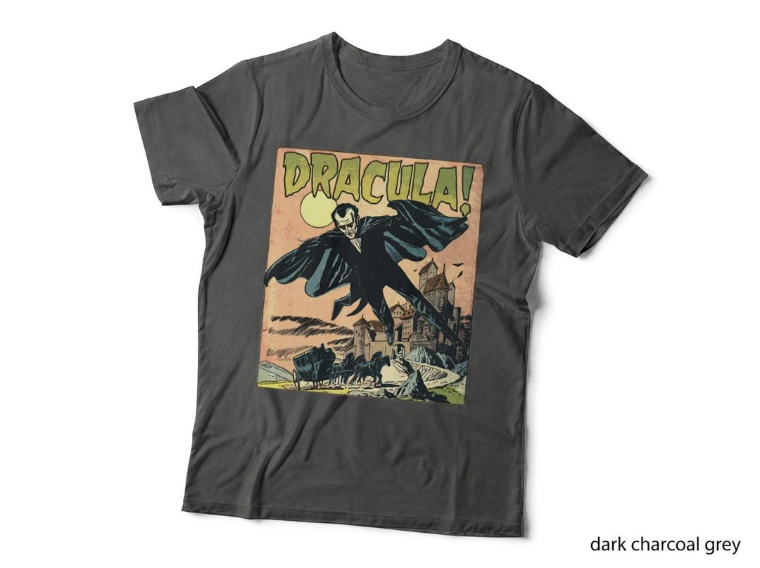 Retro Horror Movie Monster Vampire Vintage Halloween Dracula T-Shirt