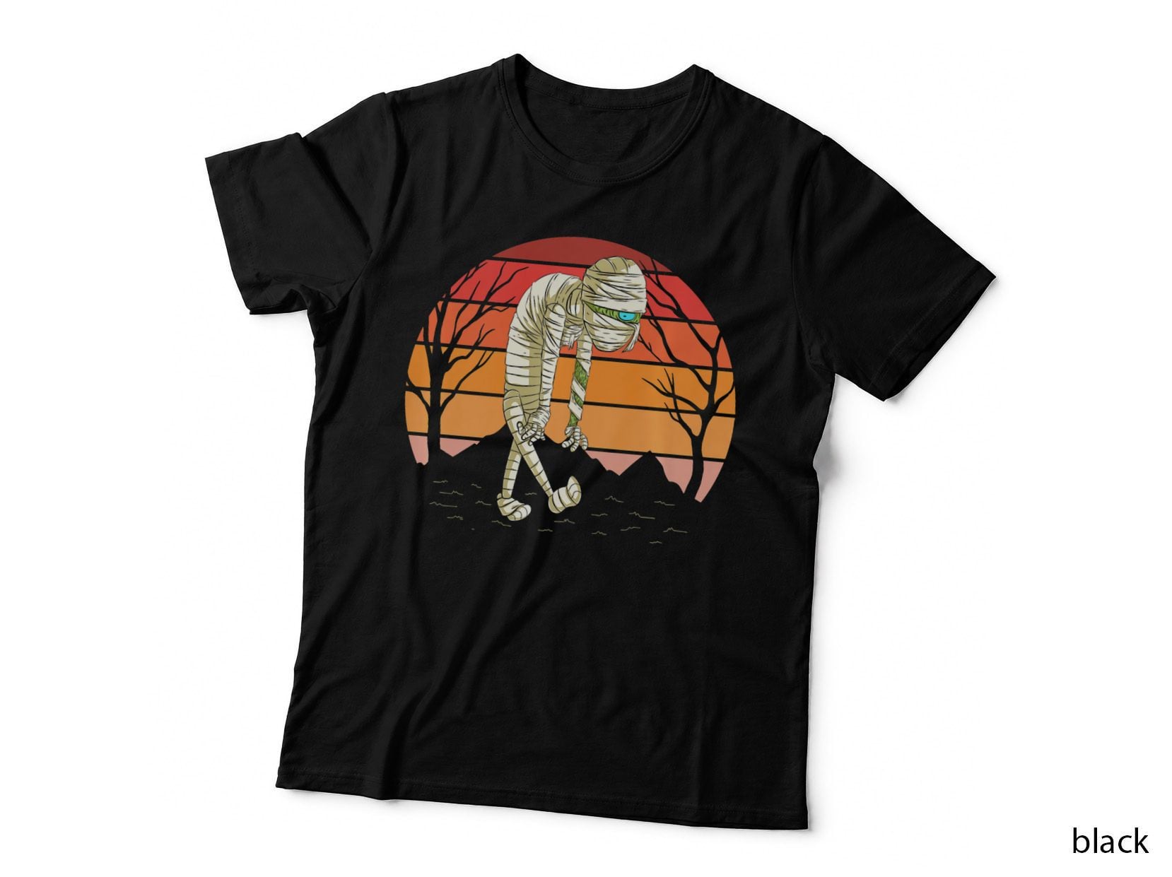 Retro Mummy Lover Scary Halloween Costume Spooky Mummy T-Shirt