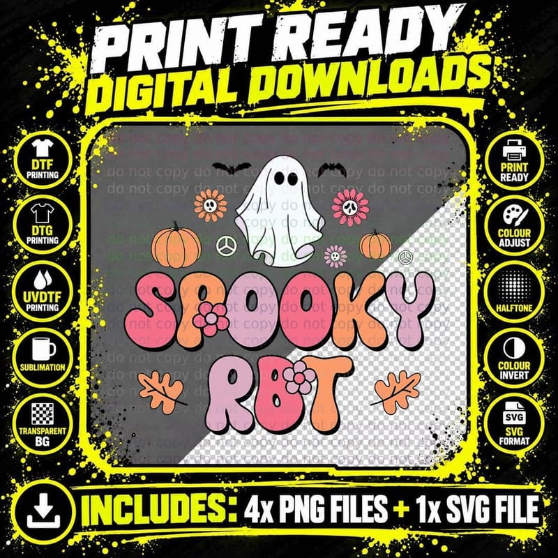 Retro Registered Behavior Technician Halloween Rbt Png SVG Digital Bundle