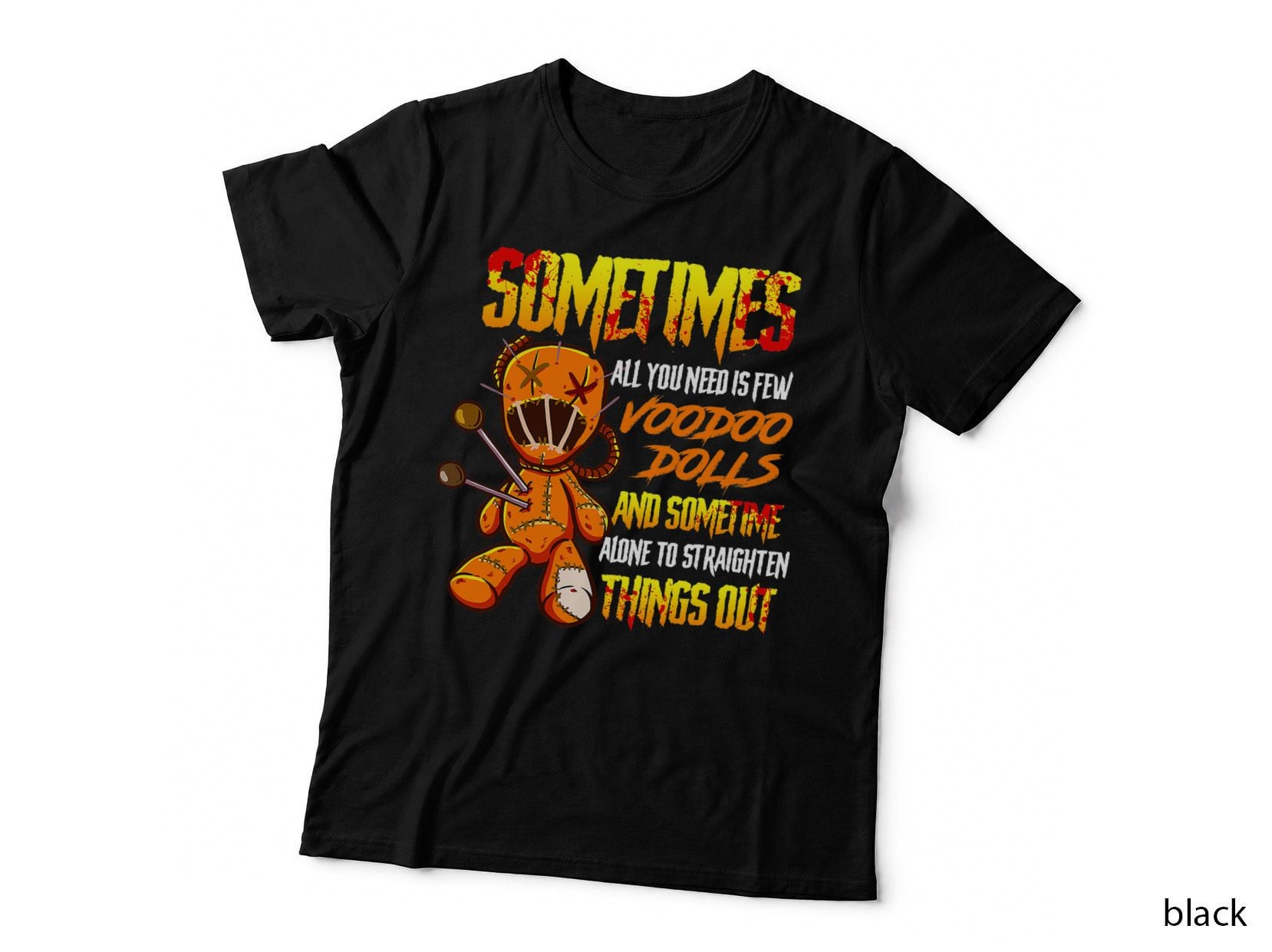 Scary Horror Voodoo Doll Halloween Costume T-Shirt