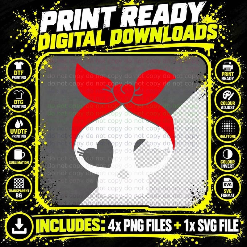 Skeleton Hear Eyes Lazy Halloween Costume Cute Skull Png SVG Digital Bundle